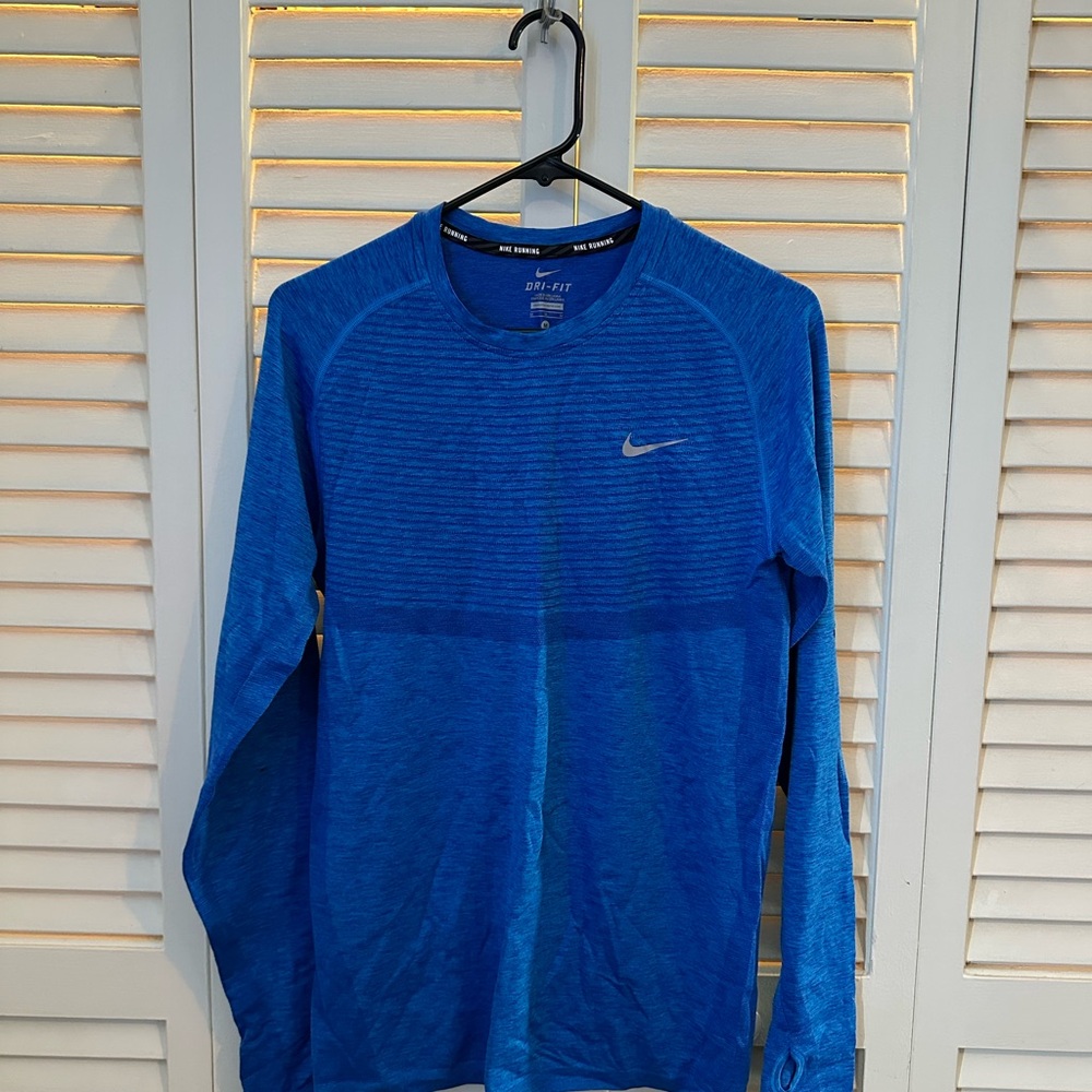 Nike Men's Vibrant Blue Long Sleeve Tee